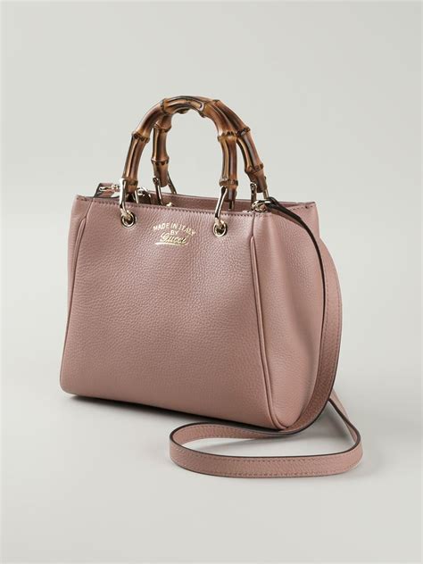 gucci bamboo shopper pink|Gucci Handbags for Women .